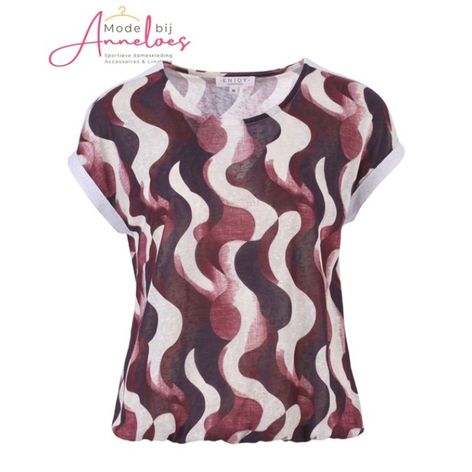 Enjoy Blouson golfjes print lurex - Port 156890 Enjoy Blouson golfjes print lurex - Port 156890